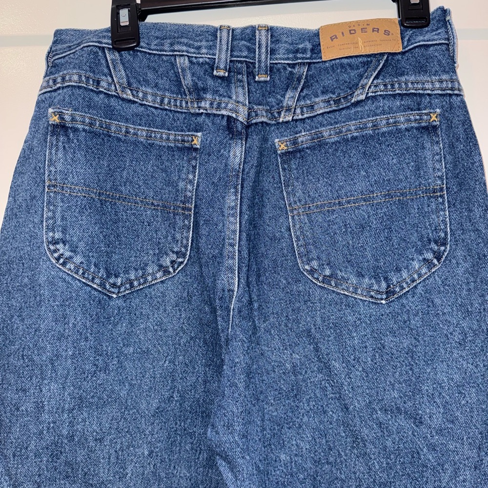Riders Women's Vintage 1990s Blue Denim Jeans 100% Cotton Size 12 M - Picture 11 of 15